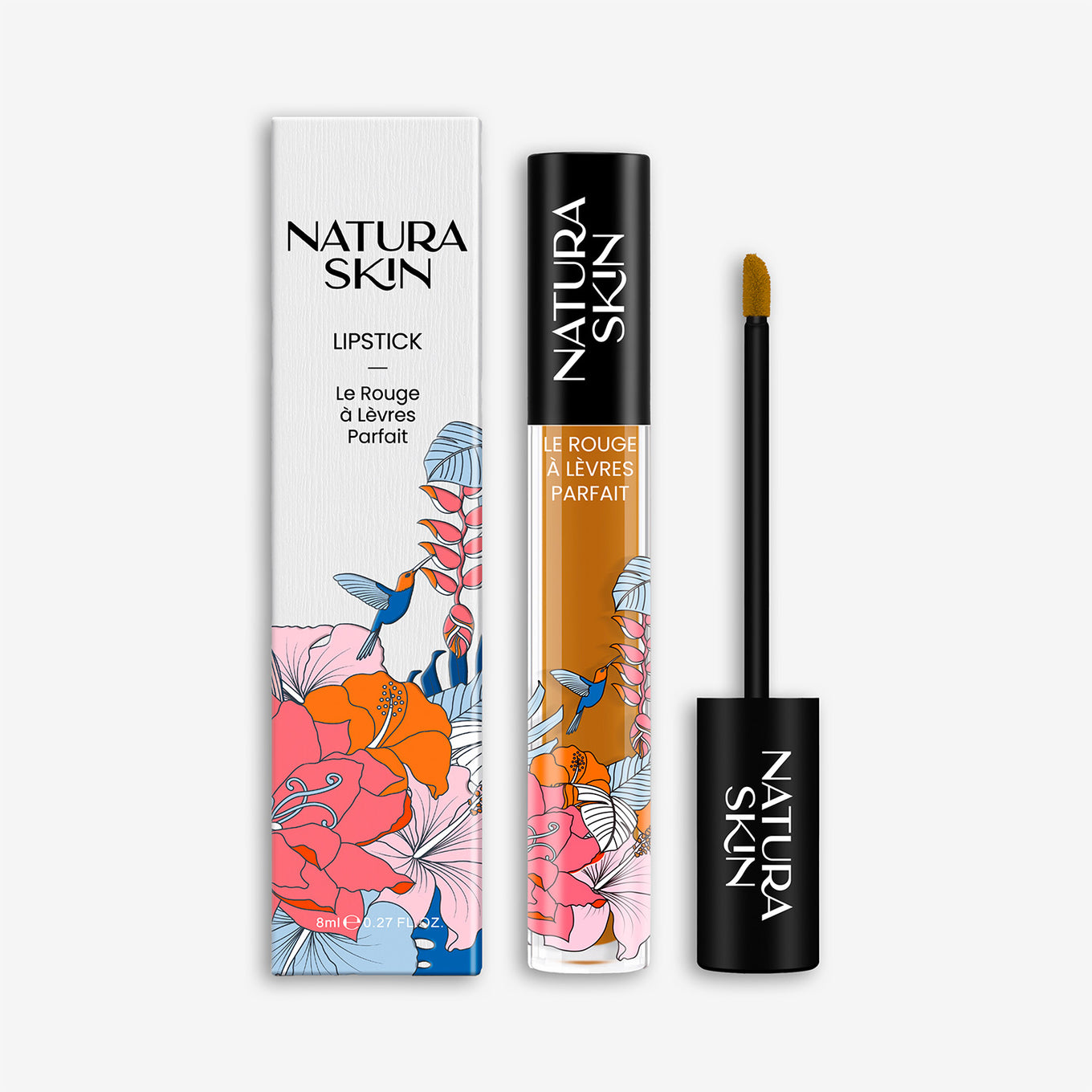 Rouge à lèvres liquide mat couleur miel doré au fini élégant