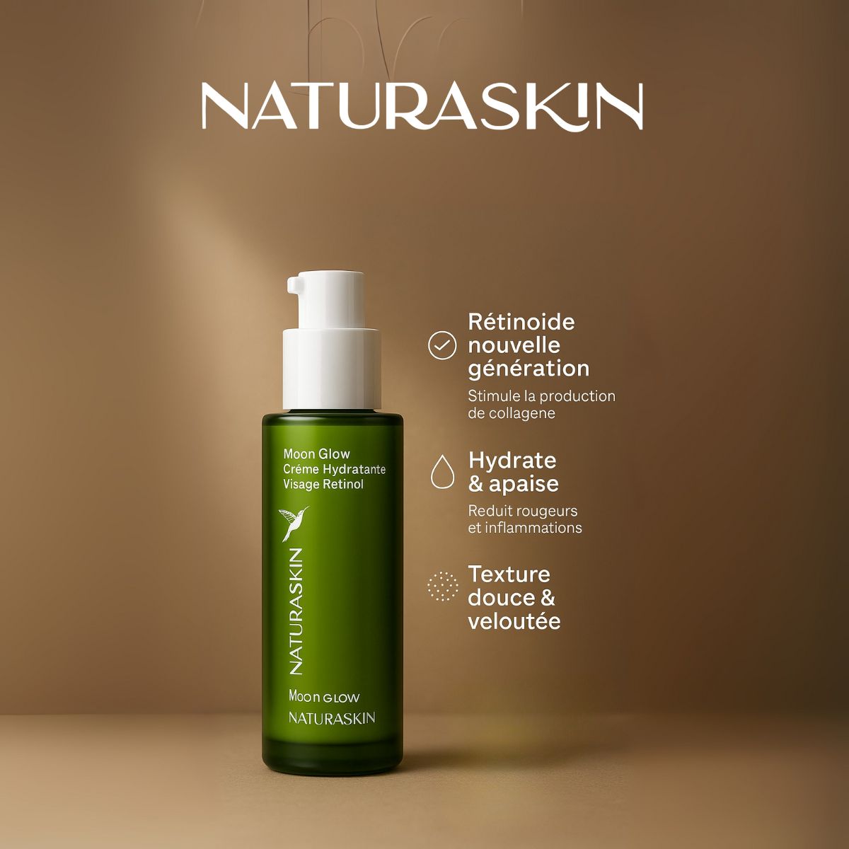 Application crème rétinol soir peau propre sèche