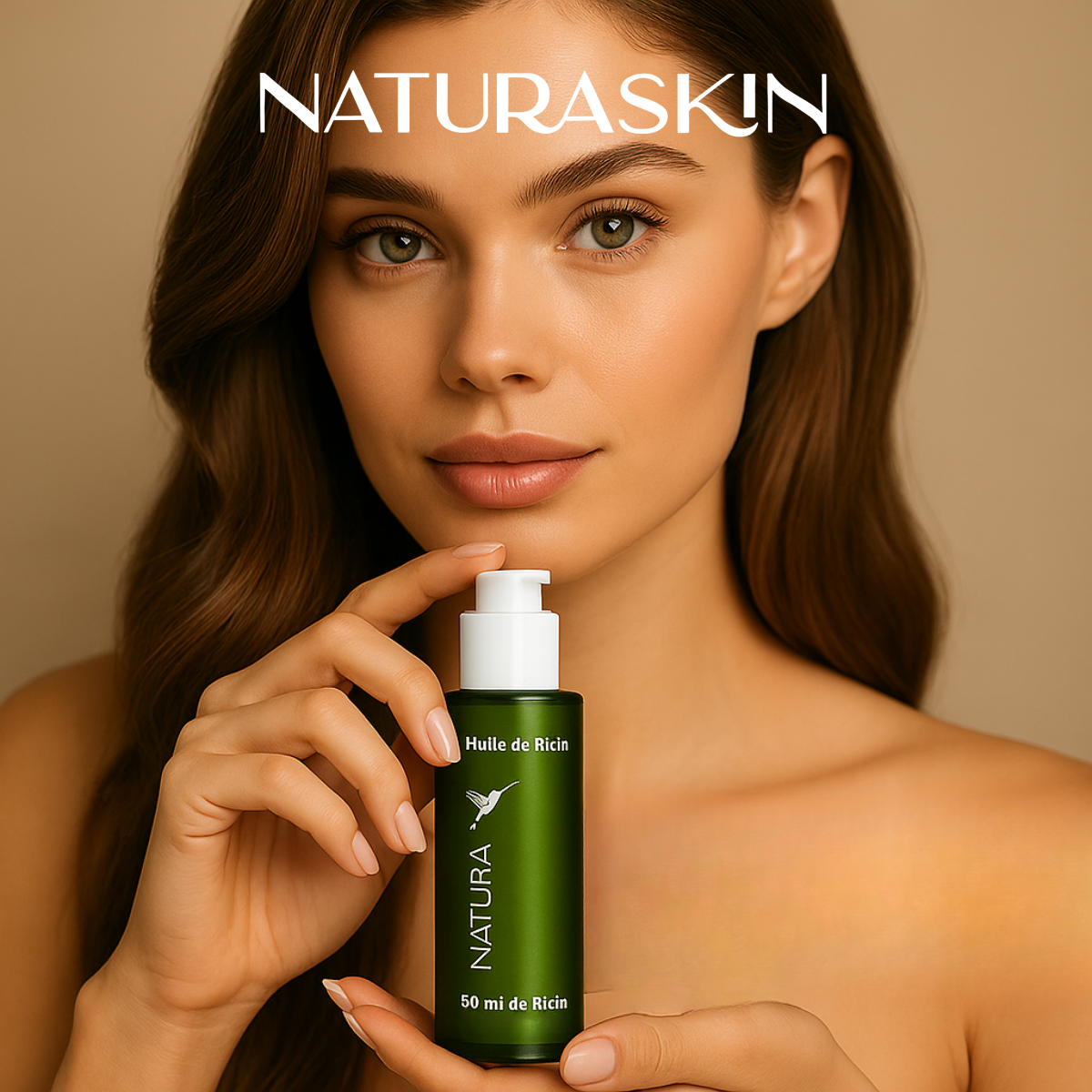 Huile de ricin bienfaits cheveux cils barbe ongles - Natura Skin