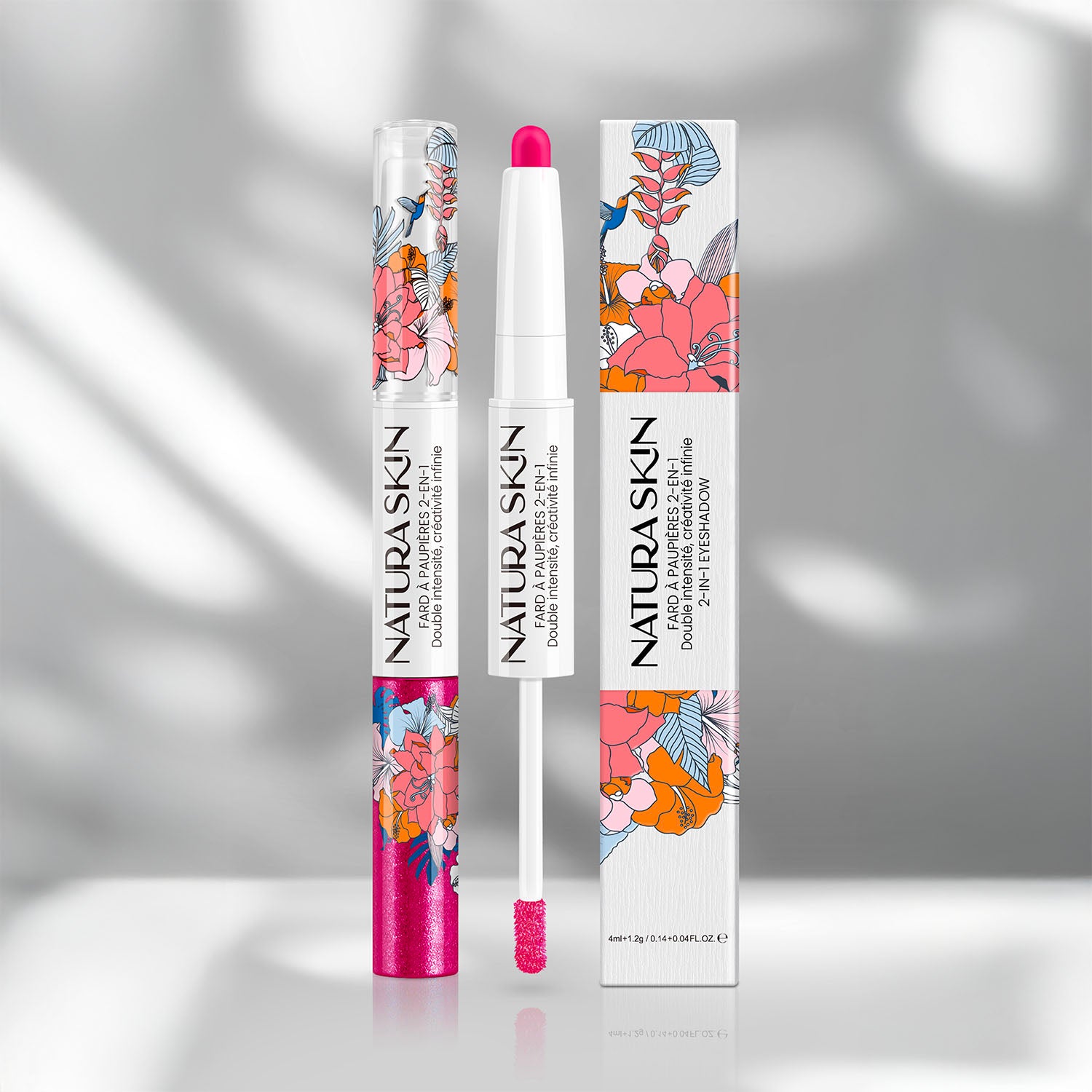 Fard à Paupières 2-en-1 Corail Fleuri - Intensité et Brillance