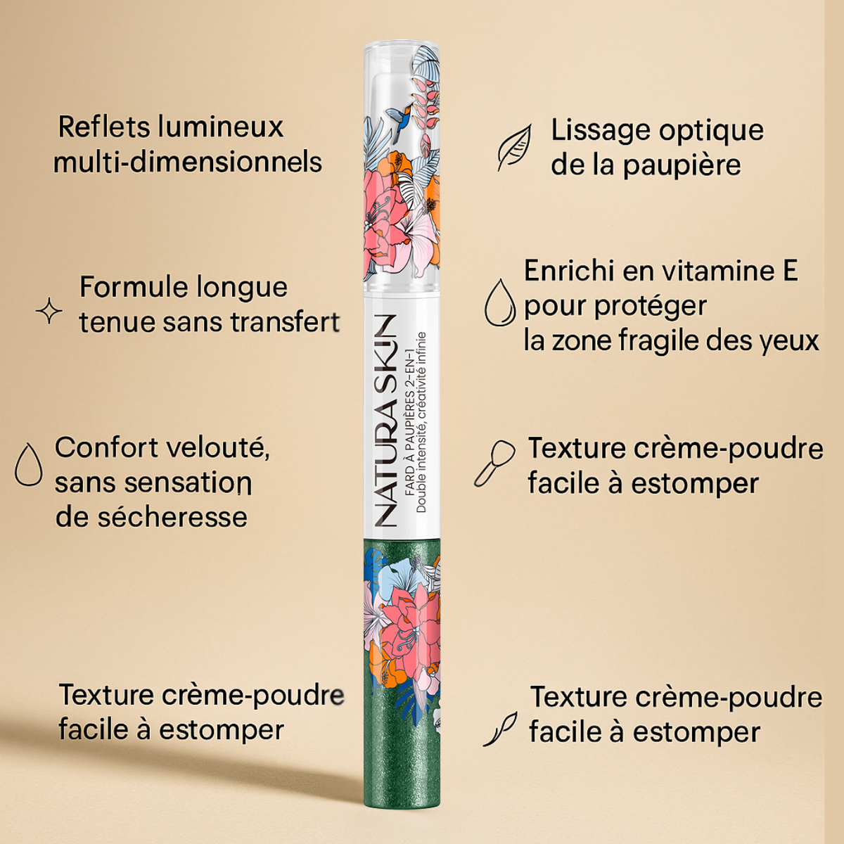 Fard Paupières Crème 12 Teintes - Natura Skin - visuel 91