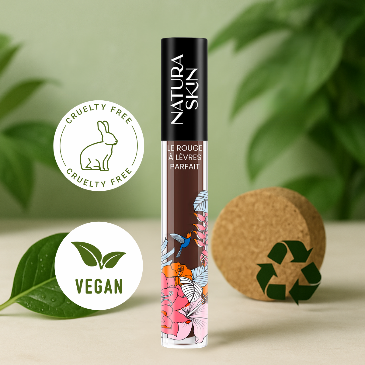 Gloss lèvres liquide vin de raisin au fini brillant et élégant