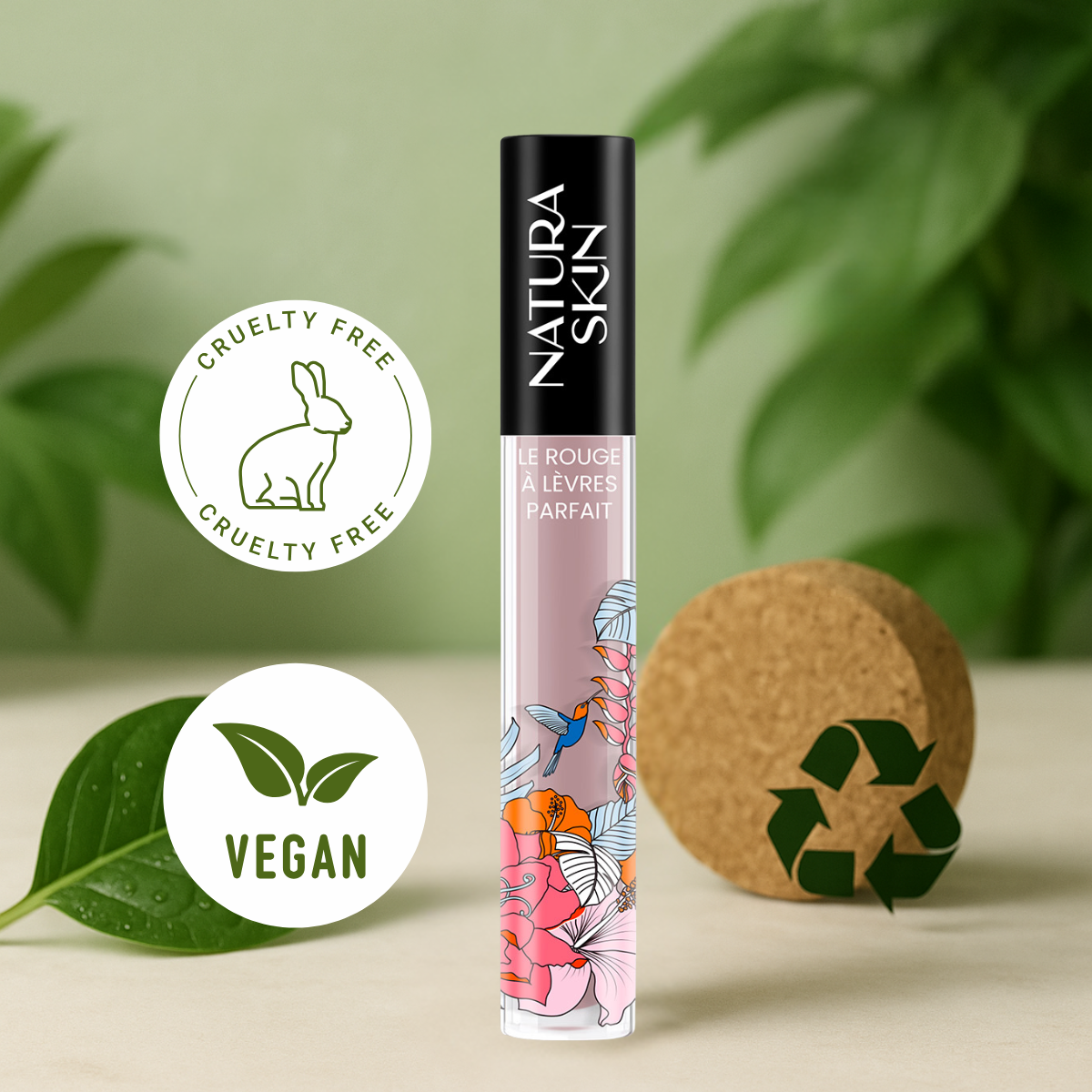 Gloss nude rosé parfait pour un maquillage discret et chic