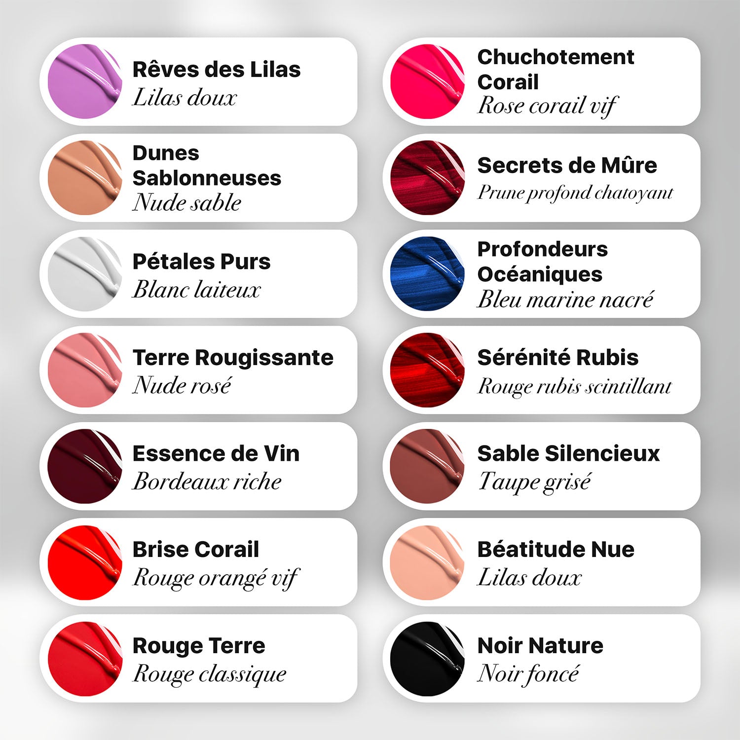 Vernis Bio-Sourcé 14 Couleurs - Natura Skin - visuel 141