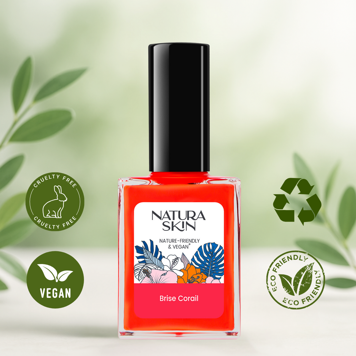 Vernis à ongles corail lumineux et raffiné