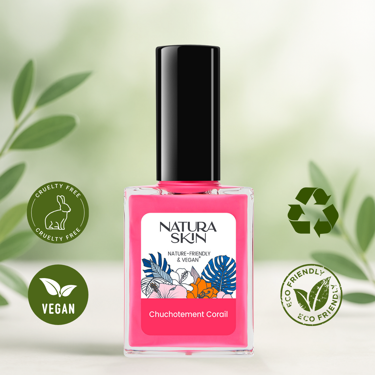 Vernis à ongles corail élégant et raffiné