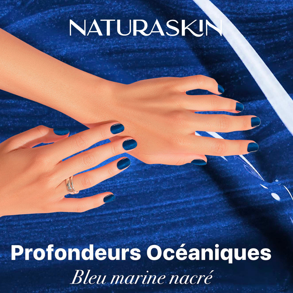 Vernis naturel bio sourcé teinte bleu profond