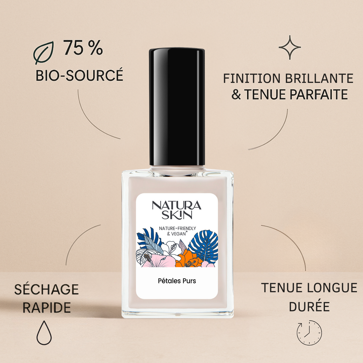 Vernis vegan pétales purs longue tenue