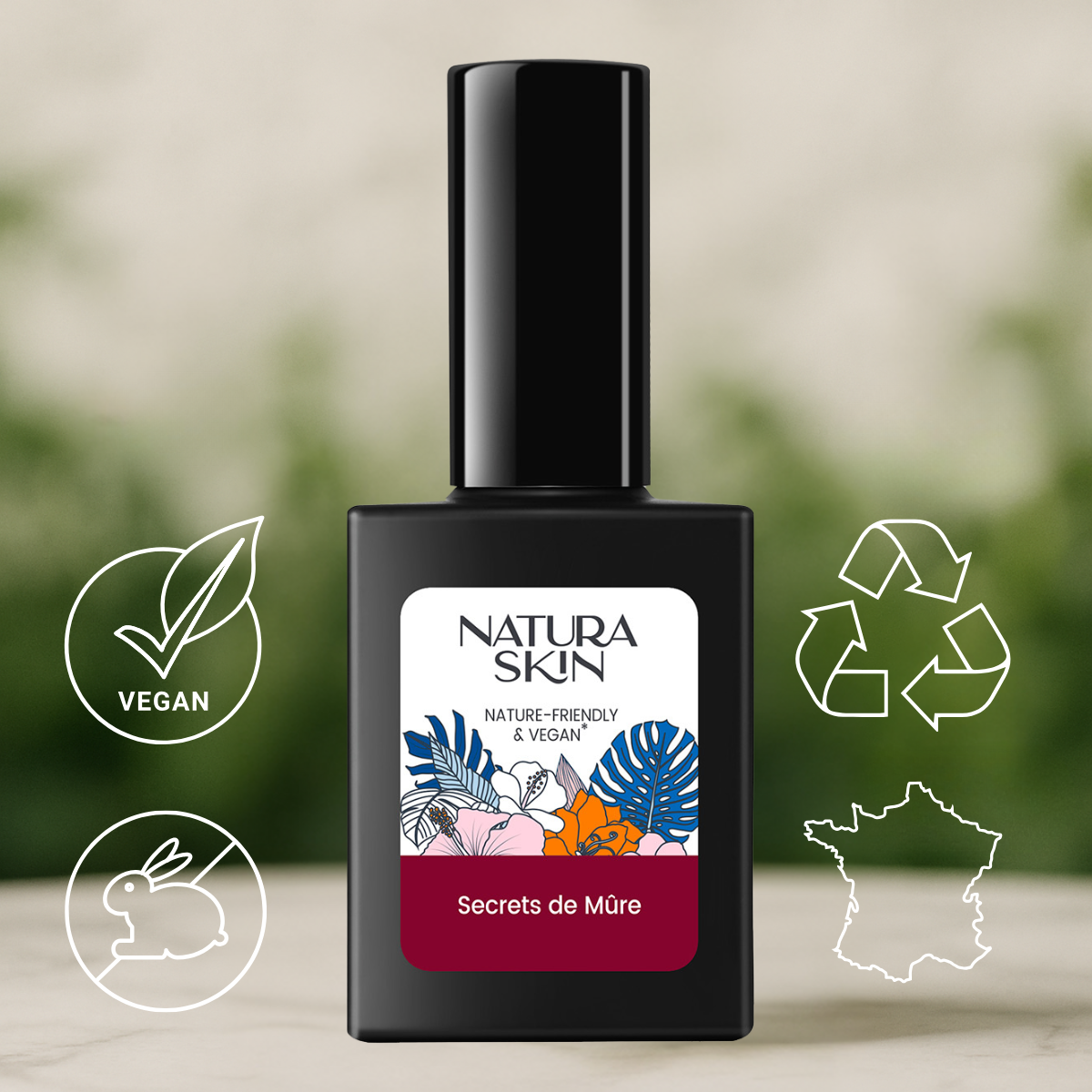 Vernis vegan secrets de mûre longue tenue
