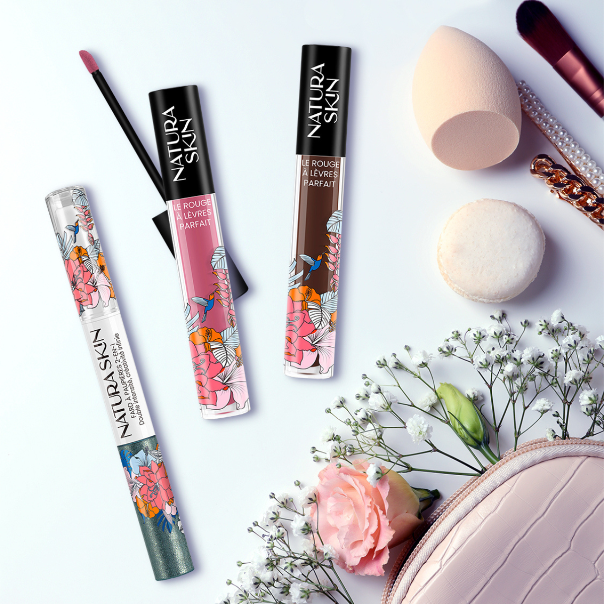 Maquillage lèvres pêche lumineux et raffiné
