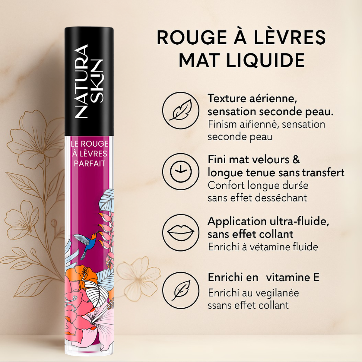 Rouge à Lèvres Mat 13 Teintes - Natura Skin - visuel 27