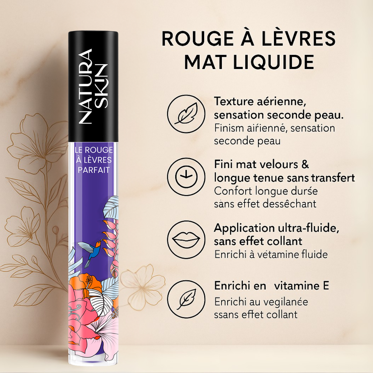 Couleur lavande subtile parfaite pour un look délicat