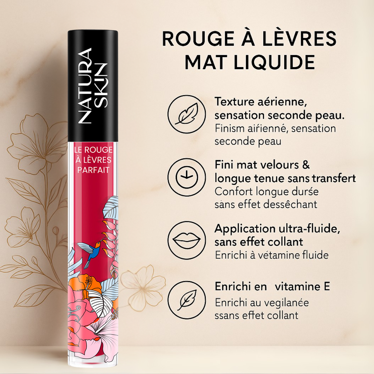 Couleur rouge tomate éclatante pour des lèvres raffinées