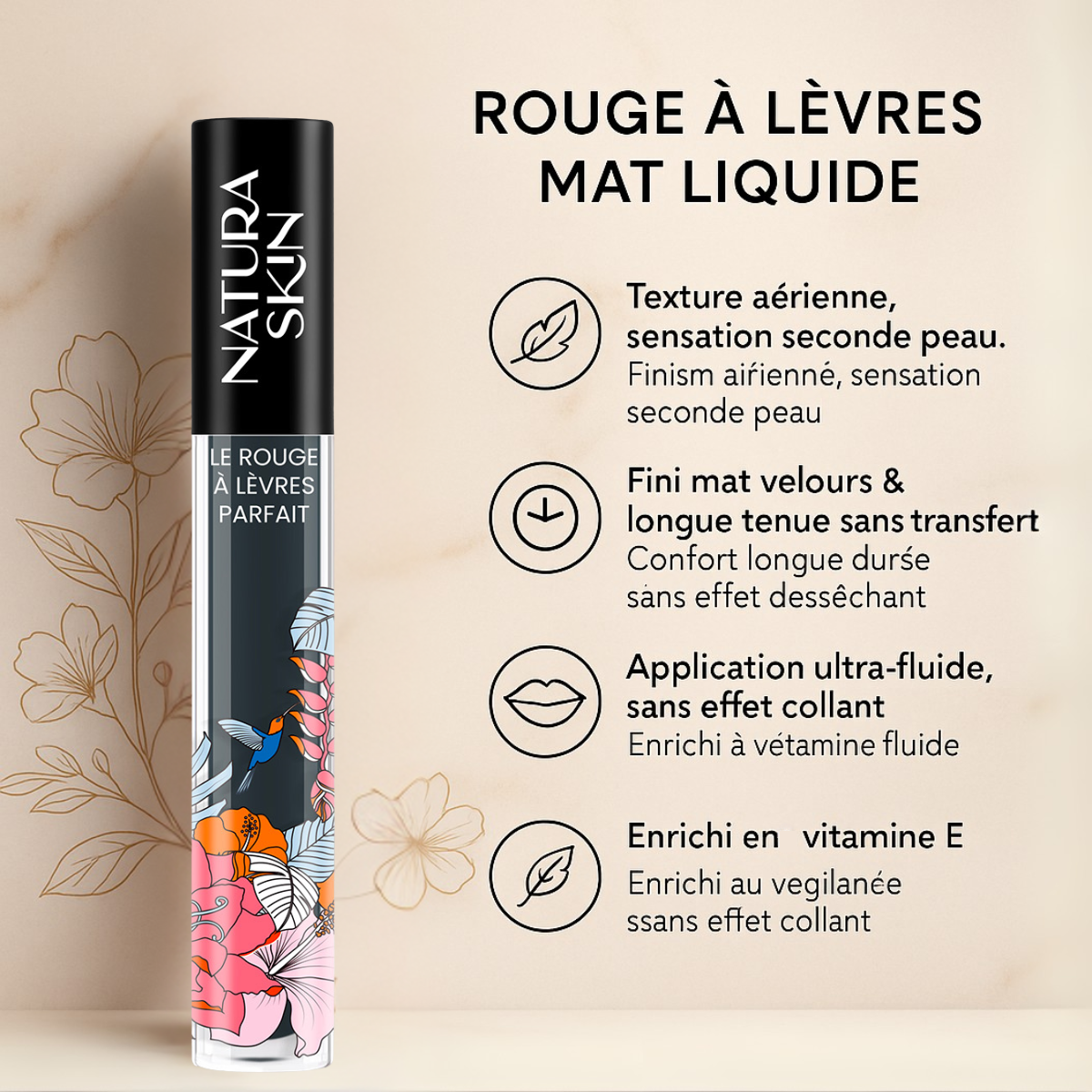 Rouge à Lèvres Mat 13 Teintes - Natura Skin - visuel 43