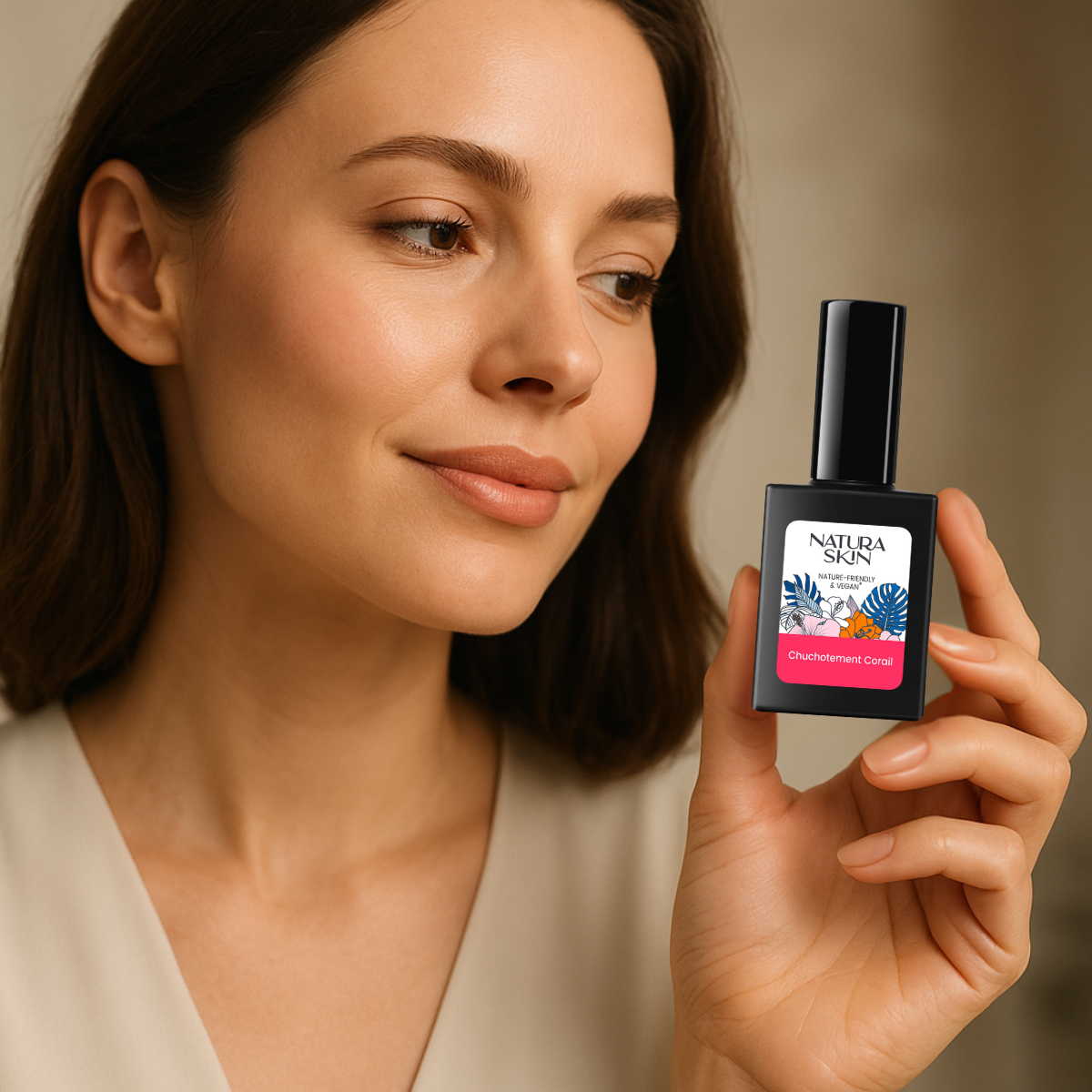 Vernis semi permanent corail tendre à l’effet chic