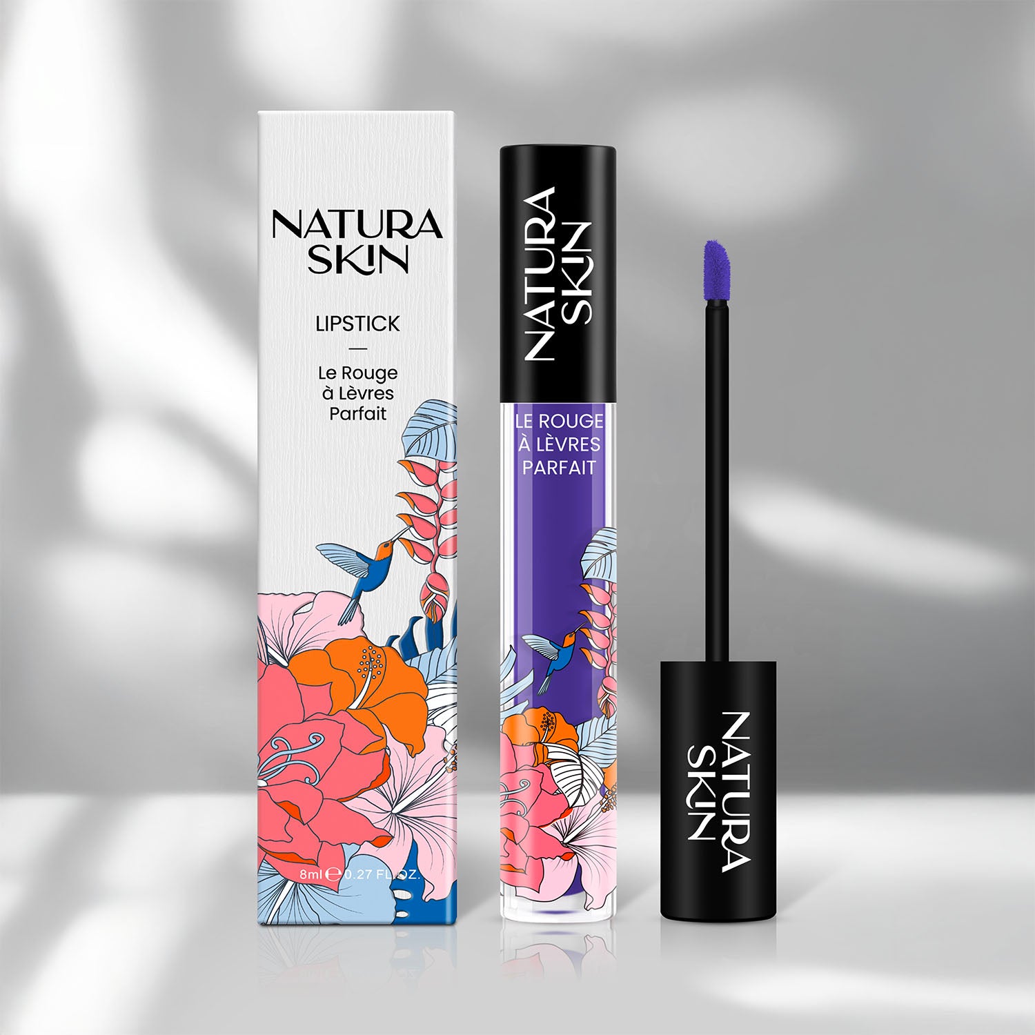 Teinte violette pastel idéale pour un maquillage raffiné