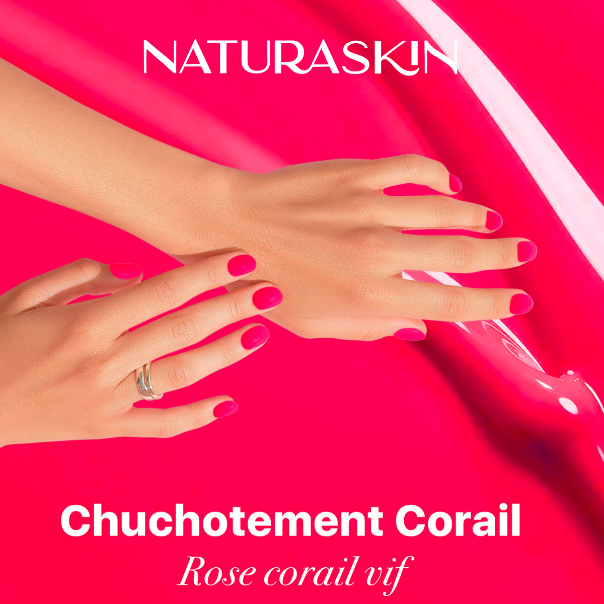 Vernis gel orangé clair apportant éclat et fraîcheur